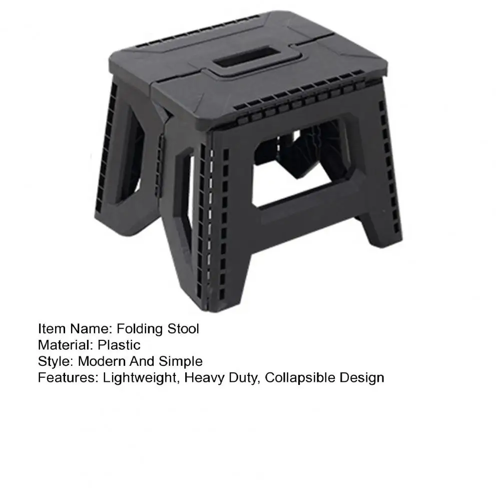 Taburete plegable de plástico con mango portátil, asiento ligero para acampar al aire libre, caza, Picnic, pesca, 400 libras