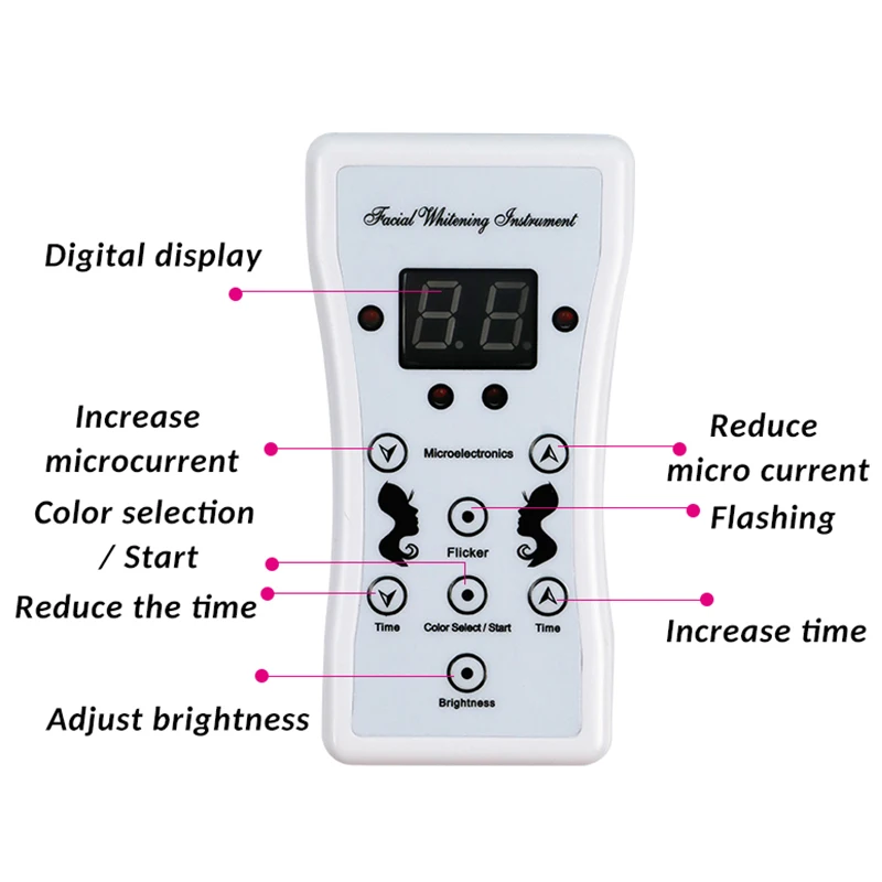 7-kleuren LED-masker met nek Face Lifting Stevig LED-lichttherapiemasker Huidverjonging Anti Acne Schoonheidsapparaat Gezichtsmasker