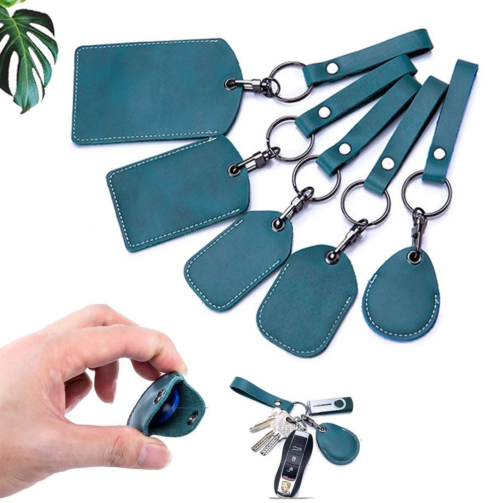 Tasche Haken Türschloss Clips Zugang Tags Rindsleder Schlüssel bund Leder Schlüssel halter Schlüssel anhänger Ring ID-Karte Fall