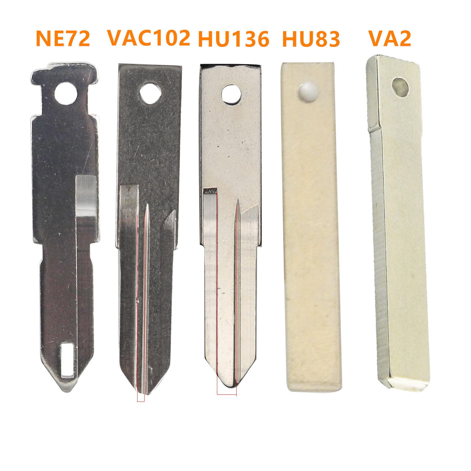 10 Uds original VAC102 HU136 VA2 VA6 HU83 NE72 NE73 hoja de llave sin cortar para Renault Peugeot Citroen mando a distancia llave en blanco