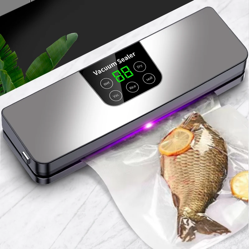 Macchina per sigillare sottovuoto per uso domestico, coltello da taglio, macchina per conservare sottovuoto, piccola macchina per sigillare la sigillatura di plastica per alimenti