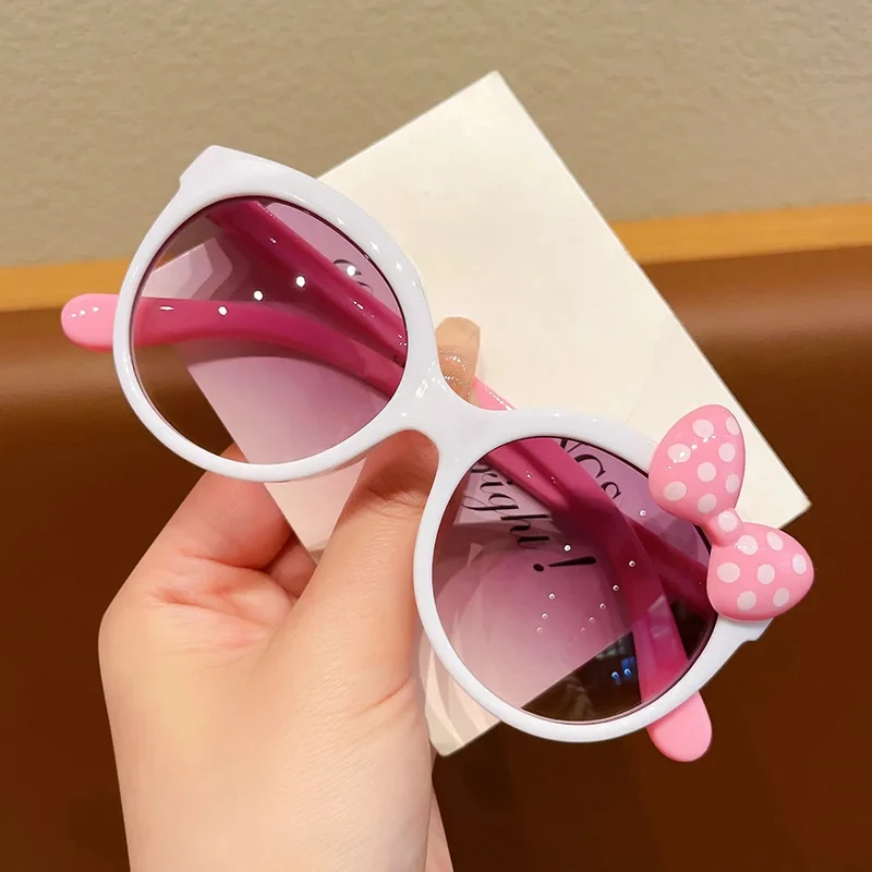 1-2 uds AdTosdocument gafas de sol de noche decoración de lazo marco grande adolescentes niños niñas Fiesta al aire libre vacaciones viajes gafas de sol para niños