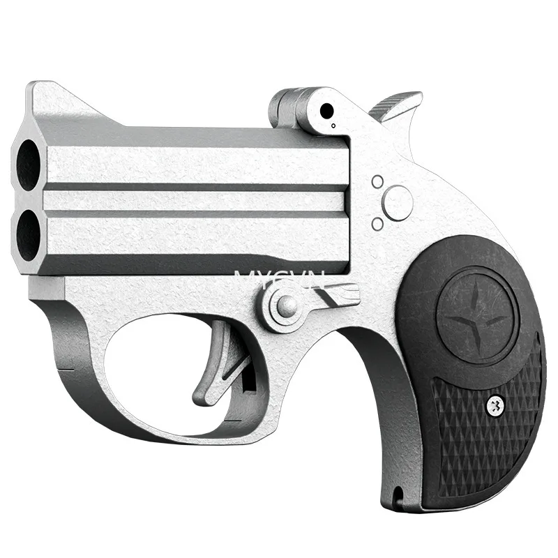 Lanciatore Deringer portatile per bambini Mini manuale Soft Bullet Shell Ejection Toy Gun Boy Small Pistol Pocket Model
