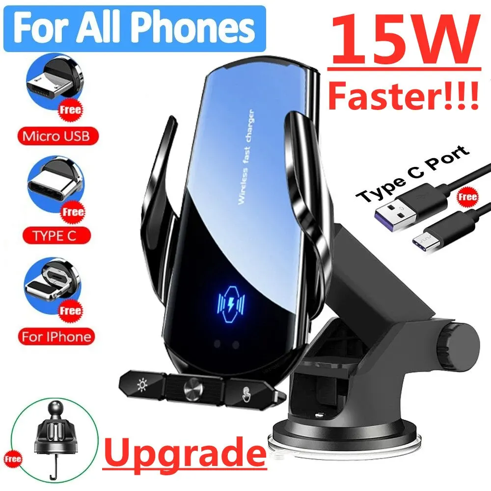 Caricabatterie Wireless per auto stazione di ricarica rapida magnetica supporto per presa d'aria supporto per telefono per auto per iPhone 15 14 13 12 Samsung Xiaomi