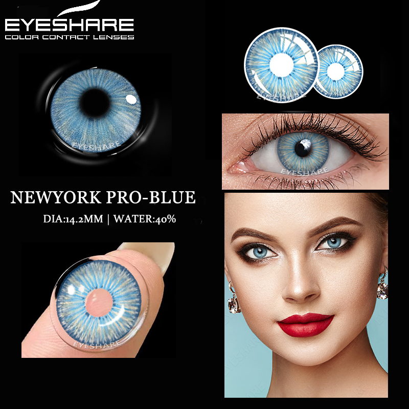 EYESHARE カラーコンタクトレンズ目コスプレカラーレンズブルーハロウィンレンズコンタクトレンズ美容瞳アイメイク