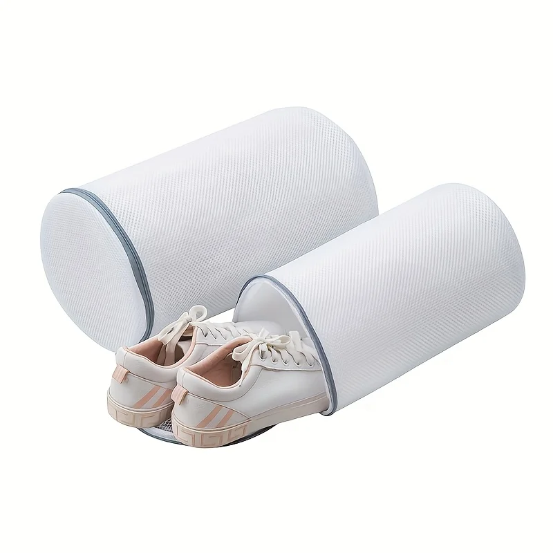 Borsa versatile per lavare le scarpe: borsa per biancheria in rete resistente per scarpe da ginnastica, scarpe da corsa, calzini e reggiseni con chiusura a cerniera, borsa per la biancheria