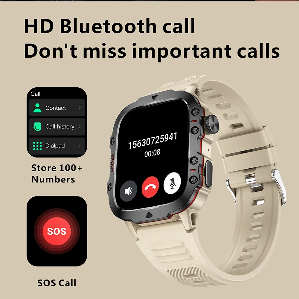 Оригинальные мужские умные часы с Bluetooth и вызовом, фитнес-часы 3ATM, IP68, водонепроницаемые спортивные умные часы для плавания для женщин, Xiaomi Android 2025