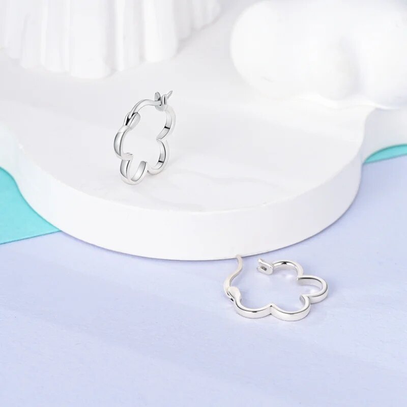 Boucles d'oreilles créoles en argent 2024 pour femmes, pavé scintillant, étoile colorée, anneau bicyclique, luxe, fiançailles, mariage, nouvelle collection 925