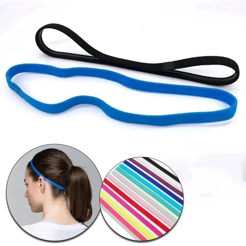 5 ชิ้นยืดหยุ่นเหงื่อ hairband โยคะวิ่งออกกําลังกายแถบคาดศีรษะบางกีฬาสุภาพสตรีผู้ชาย Hairband Anti - skid ตกแต่งผม