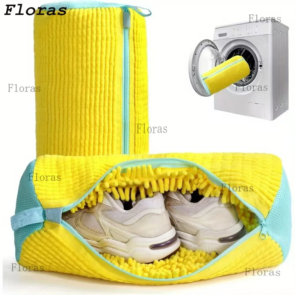 Bolsa de lavandería, bolsa de lavado de zapatos, Protector de red acolchado para fibras esponjosas, bolsas de lavado de secado amigables con la máquina de poliéster para zapatos