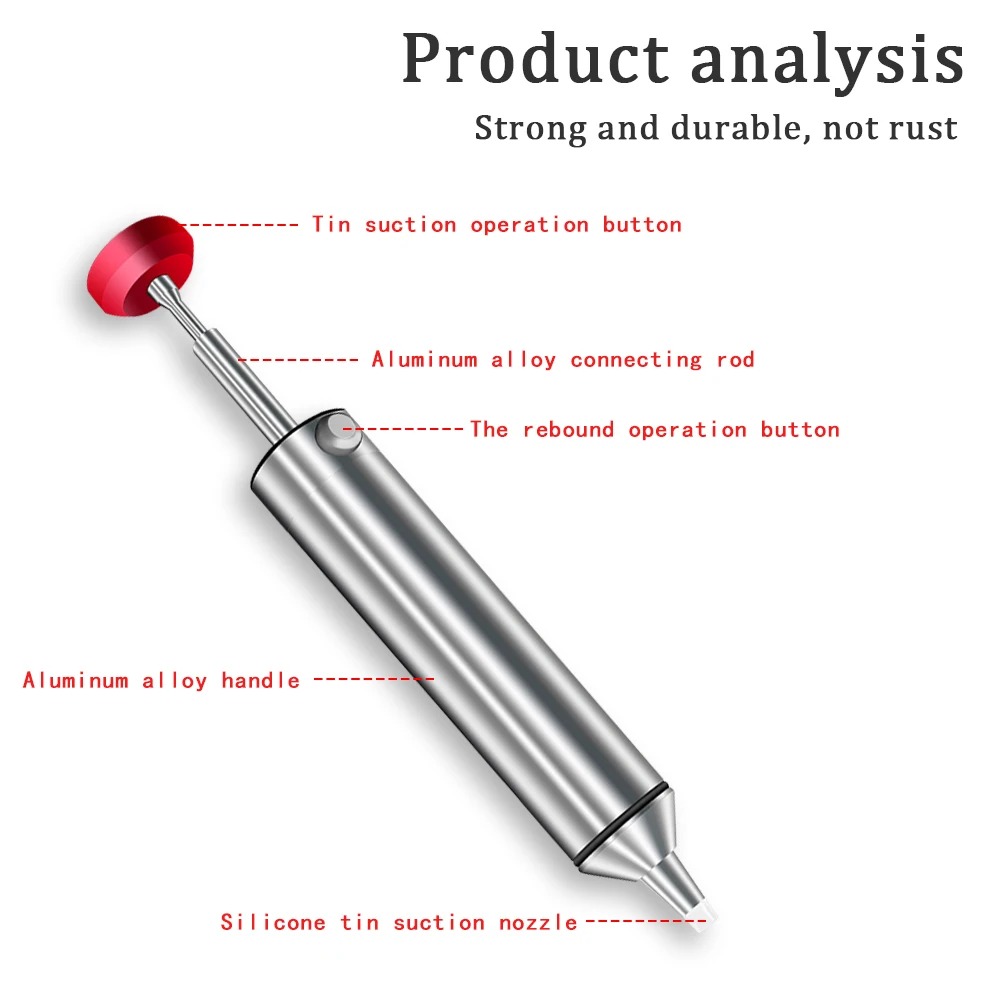 MJF-D9 Solder sucker Aluminum alloy Desoldering Pump Suction Tin Gun for Electronic component Welding Repair Tool