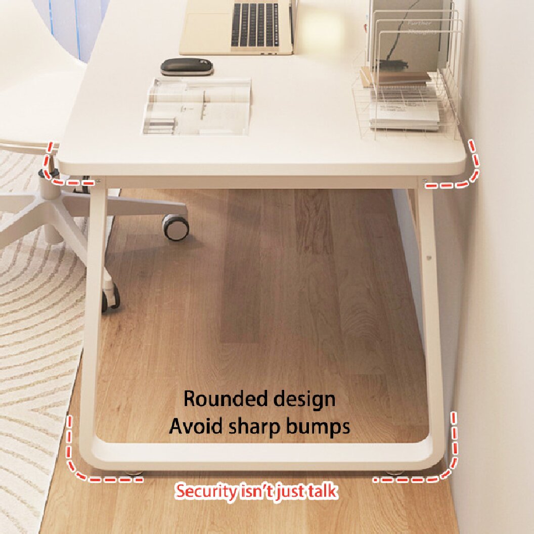 Computer Desk Modern Simple Style Desk for Home Office, White Small Writing Table Study Corner Work Desk for Bedroom