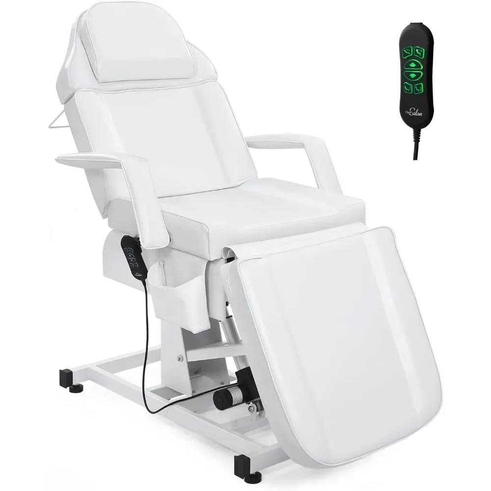 Fully Electric Salon Facial Bed Chair, Multi-Purpose Massage Tattoo Lash Table, Height Backrest Footrest Adjustable