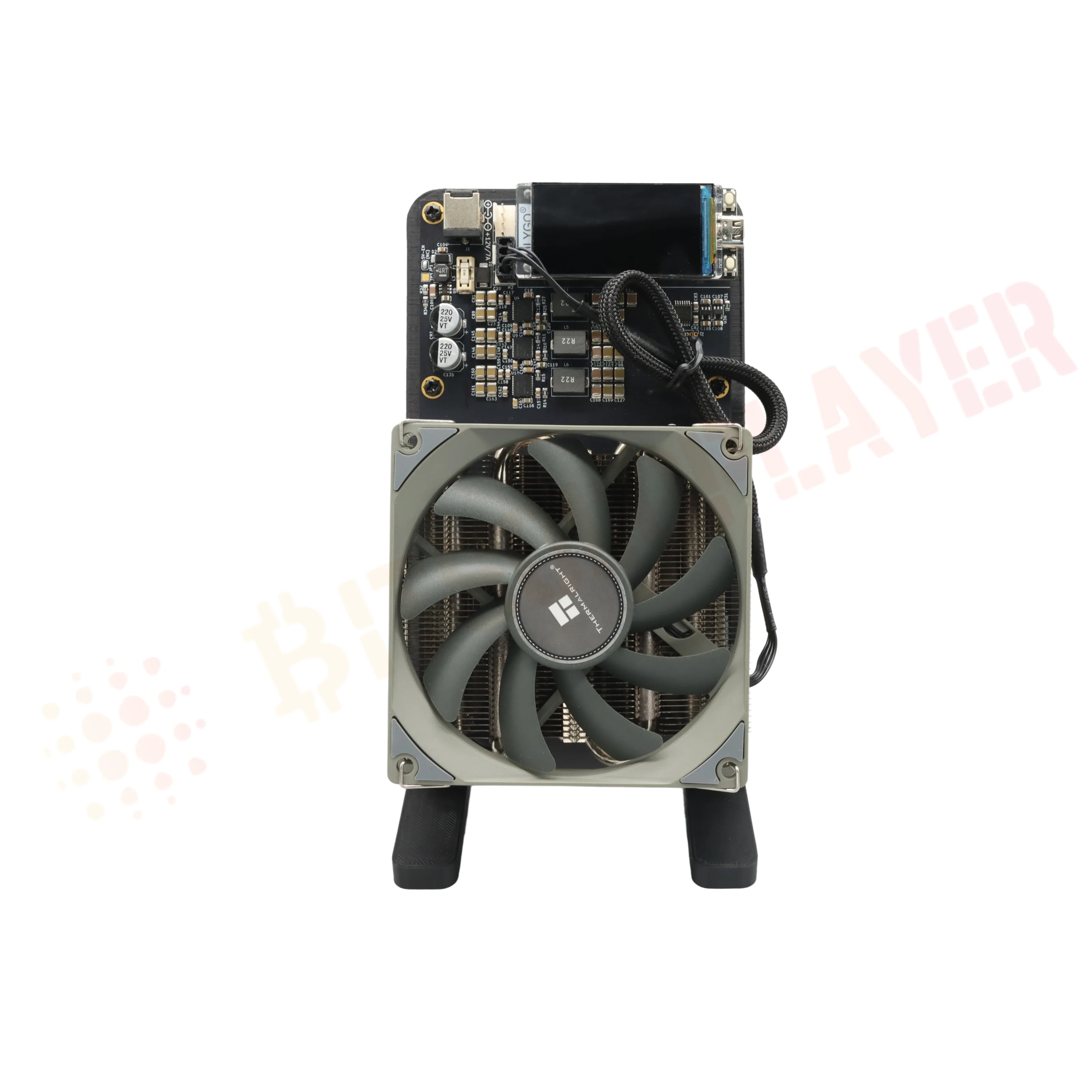 Bitaxe NerdQaxe++ 4.8TH/s 68w Bitcoins Miner 4 PCS BM1370 Asic Chip Solo BTC miner com fonte de alimentação de 120 W