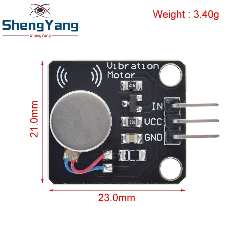 TZT 1/5PCS 5V Vibrating Vibration Motor Module High and Low Level Vibration Mini Motor Module for Arduino