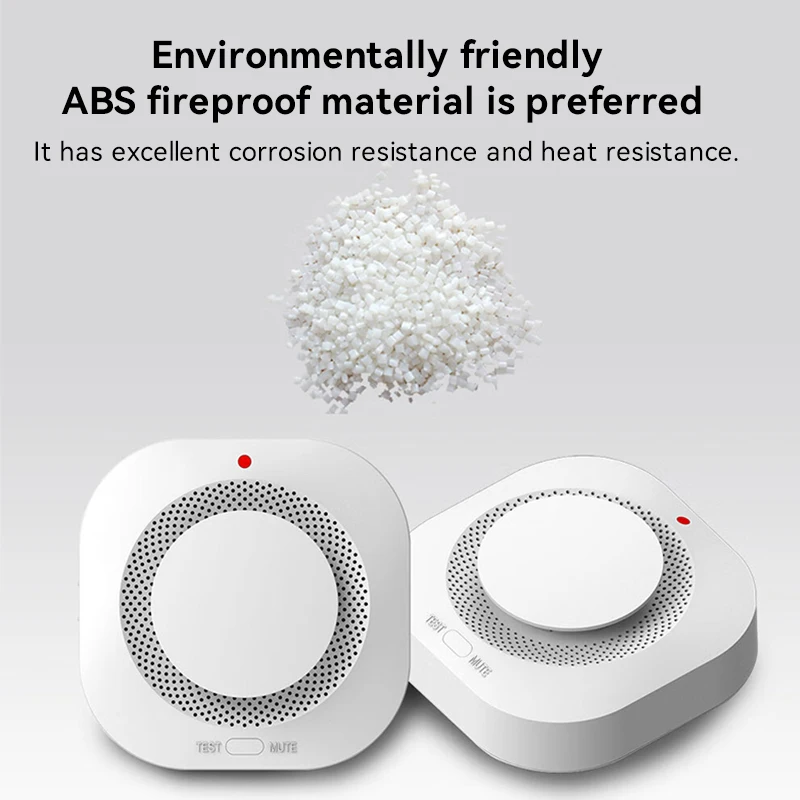 Tuya WiFi Smart Smoke Detector Alarm, High Sensitivity, APP Control for Home Security ﻿