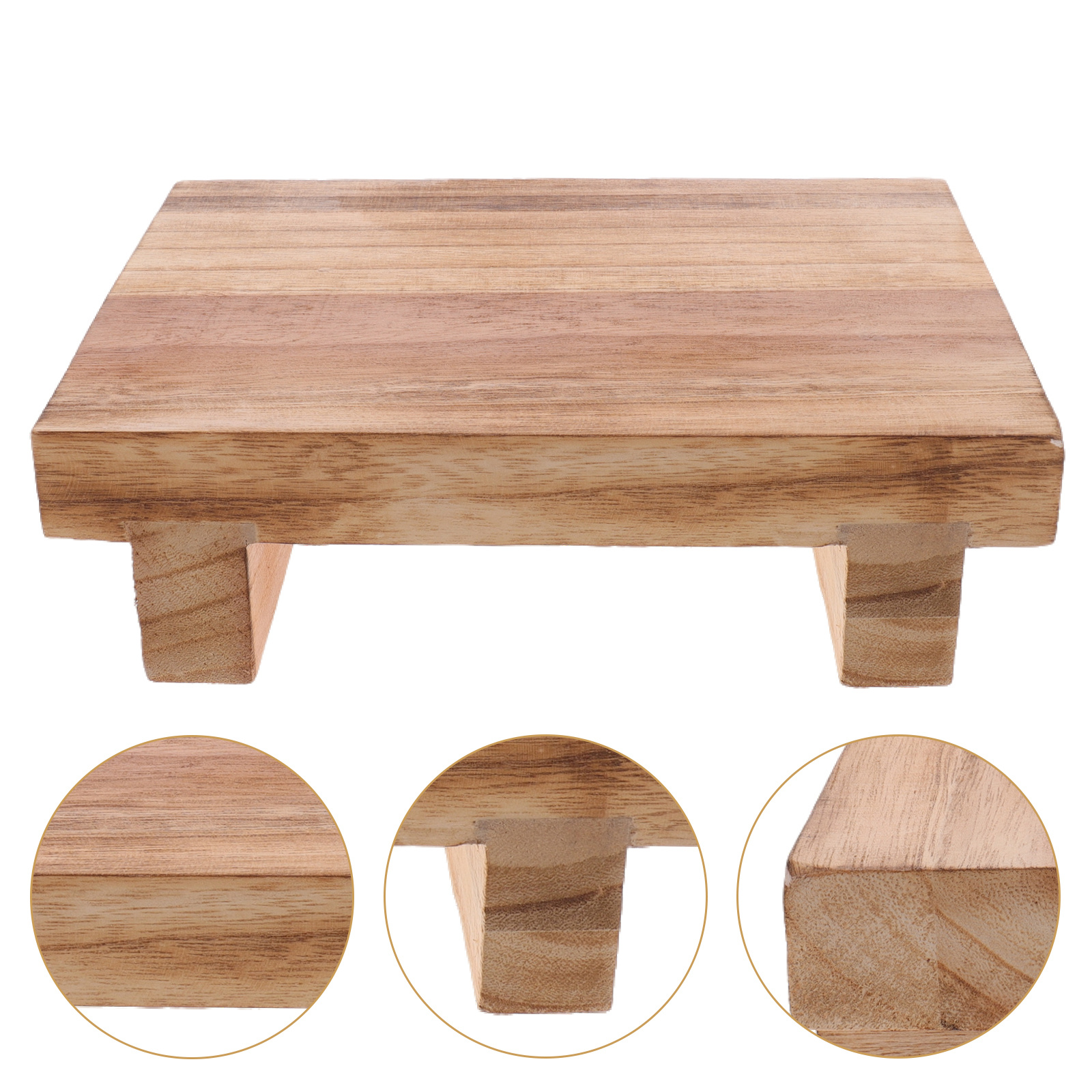 Kleiner Holz-Fußhocker, Tritthocker für ältere Menschen, Zuhause, Büro, Badezimmer, Fußstütze, Beinkomfort, lindert Müdigkeit, Fußstütze