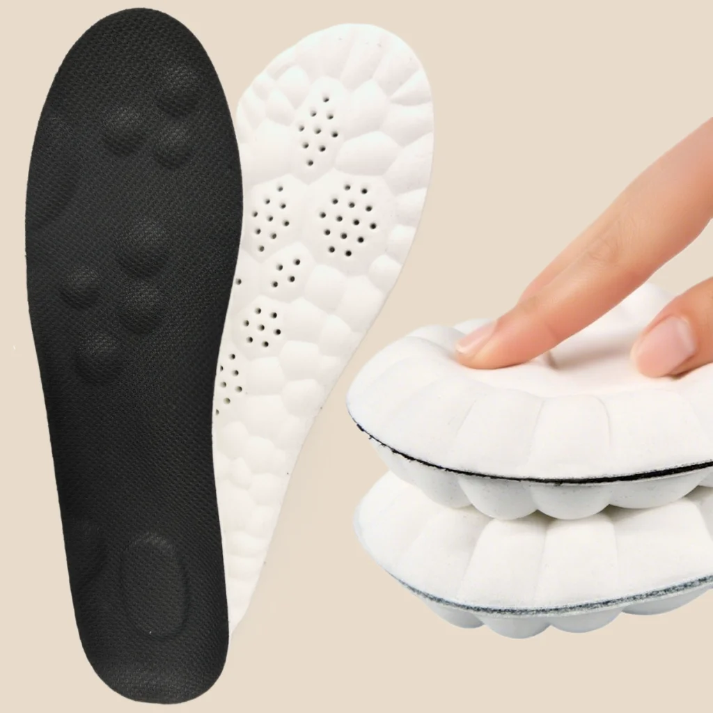Plantillas deportivas de látex de alta elasticidad, almohadillas suaves para zapatos, plantillas ortopédicas con soporte para arco, desodorante, cojín de absorción de impacto, 1 par