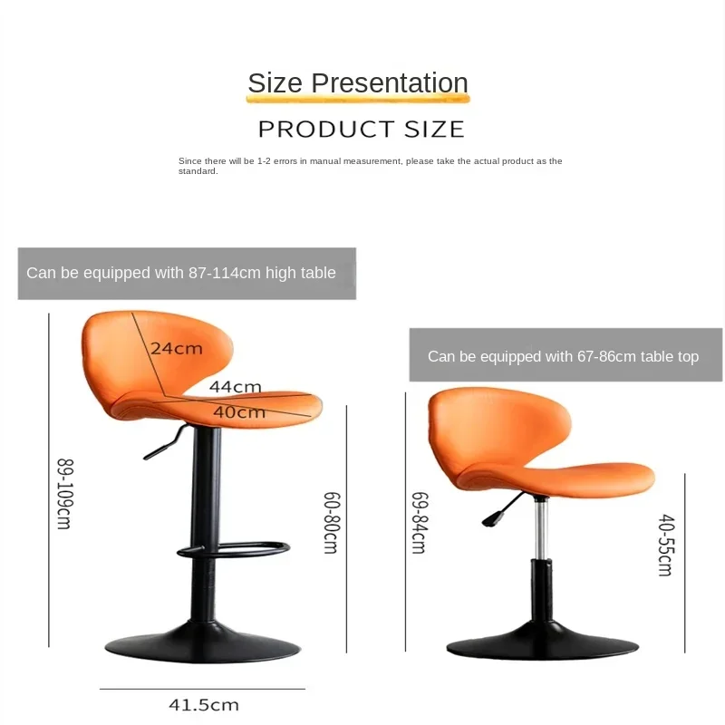 Modern Swivel Bar Chairs Counter Height Barstools with High Backrest Easy Assembly in 3-5 Minutes Kitchen Seating