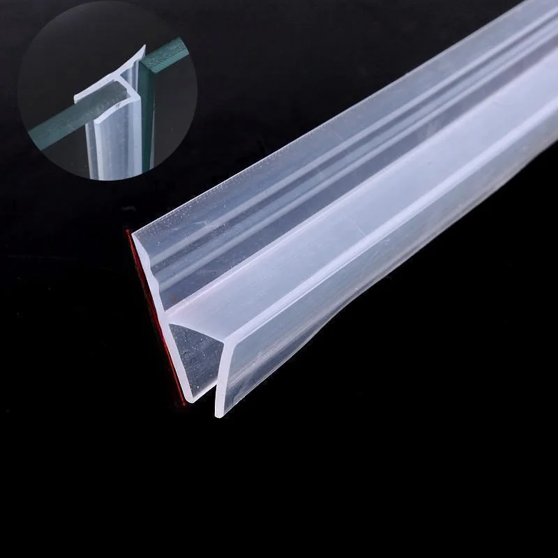 2 Meter Verbreed F/h vorm siliconen rubber Frameloze douche deur vensterglas afdichting strip afdichting voor 6/8/10/12mm glas