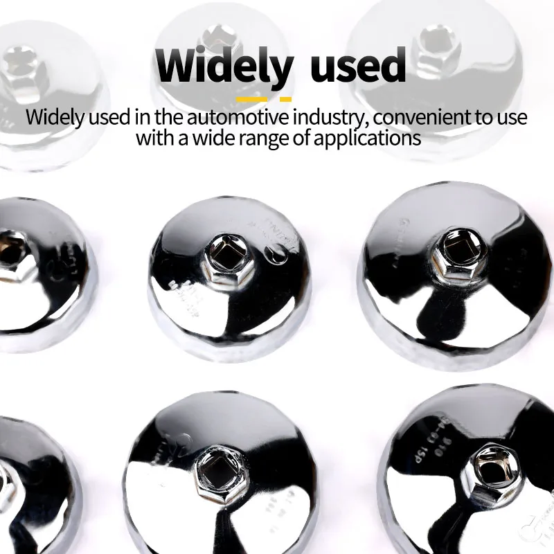 64mm-102mm End Cap Machine Filter Removal Tool 1/2" Square Drive Oil Filter Universal Socket Wrench Remover Auto Housing Tool
