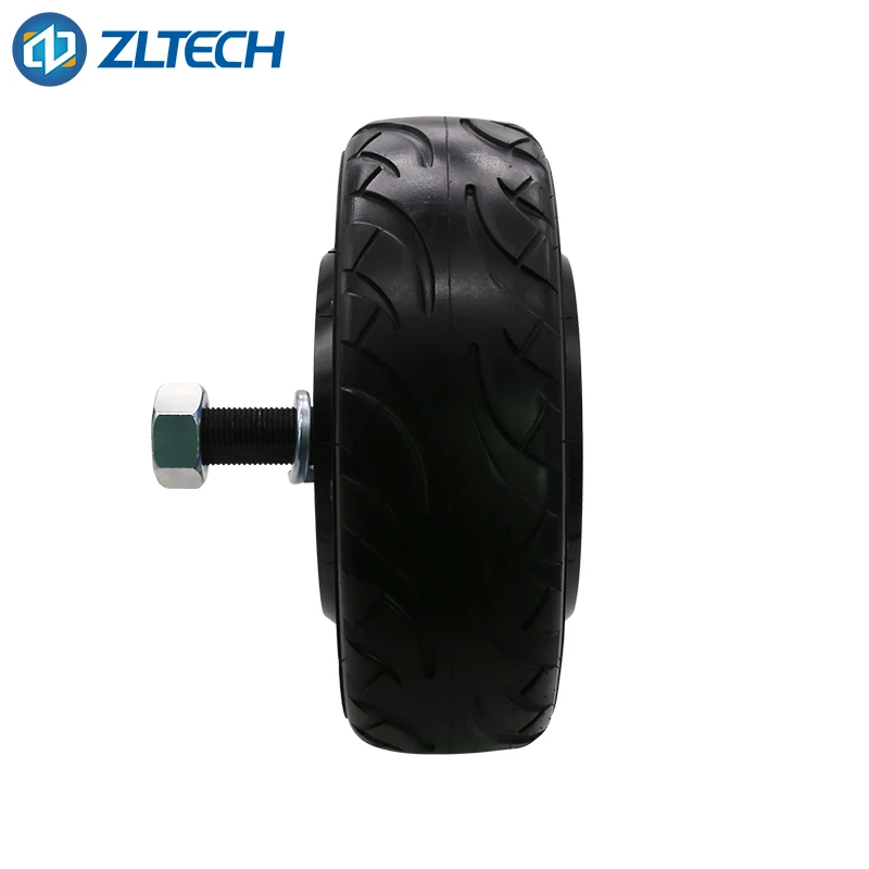 High Power 10 Inch 48V 500W 40N.m 1024 Wire Encoder Brushless DC Servo Wheel Hub Motor With Rubber Tire For Electric Car