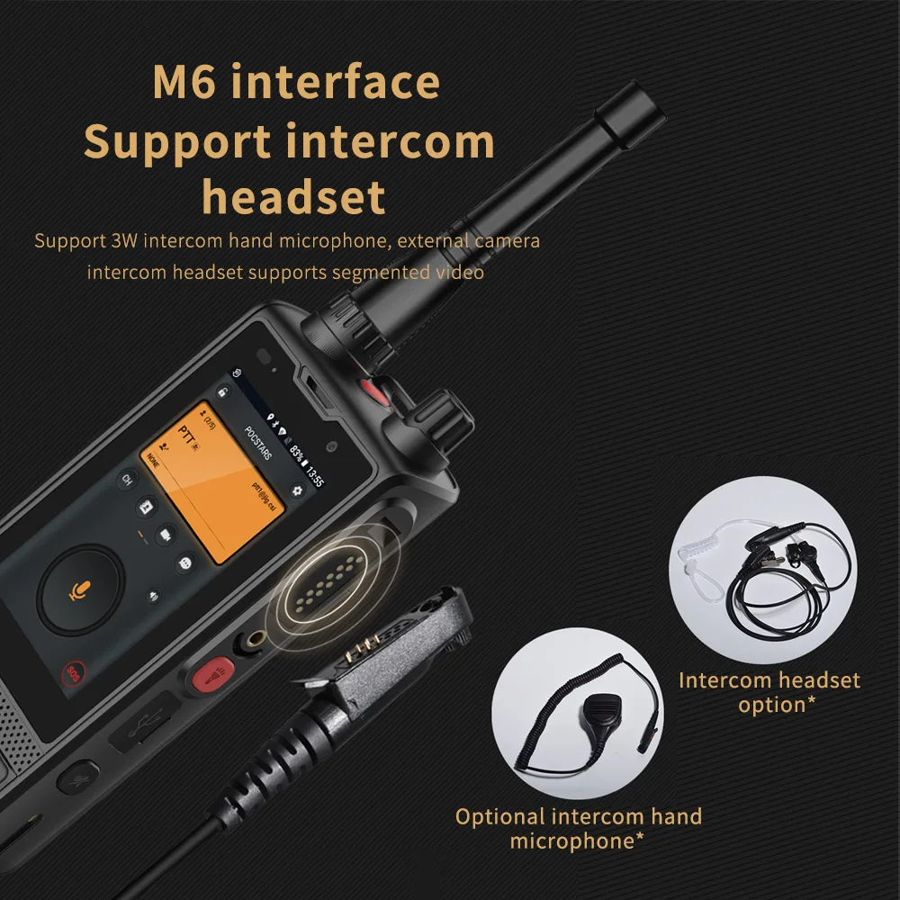 ANYSECU W6 PLUS UHF 4G POC рация Android 10 LTE/WCDMA/GSM GPS NFC IP68 радио с камерой ночного видения ZELLO RealPTT
