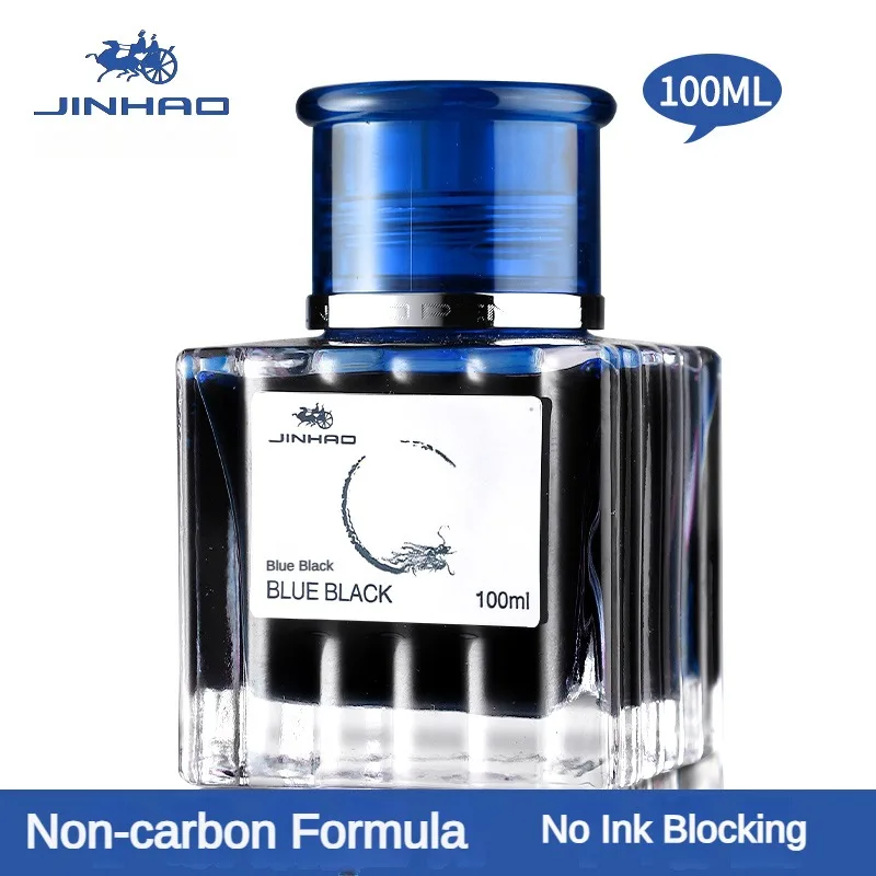 JINHAO 30/50/100ml Fountain Pen Ink Non-carbon Cartridge Refill Glass Bottled Fountain Pen Ink Stationery Office School Supplies