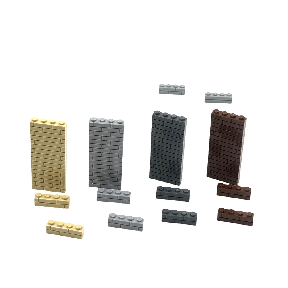 อนุภาคขนาดเล็กหนาอิฐ 1x2 1x3 1x4 จุดจํานวนมากอุปกรณ์เสริมประตู Windows DIY Building Blocks ของเล่นเพื่อการศึกษาสําหรับเด็ก