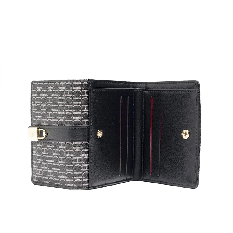 High Quality Premium Wallet Women's Temperament Style Fashionable Versatile Letter Print with Lock Design Card Wallet