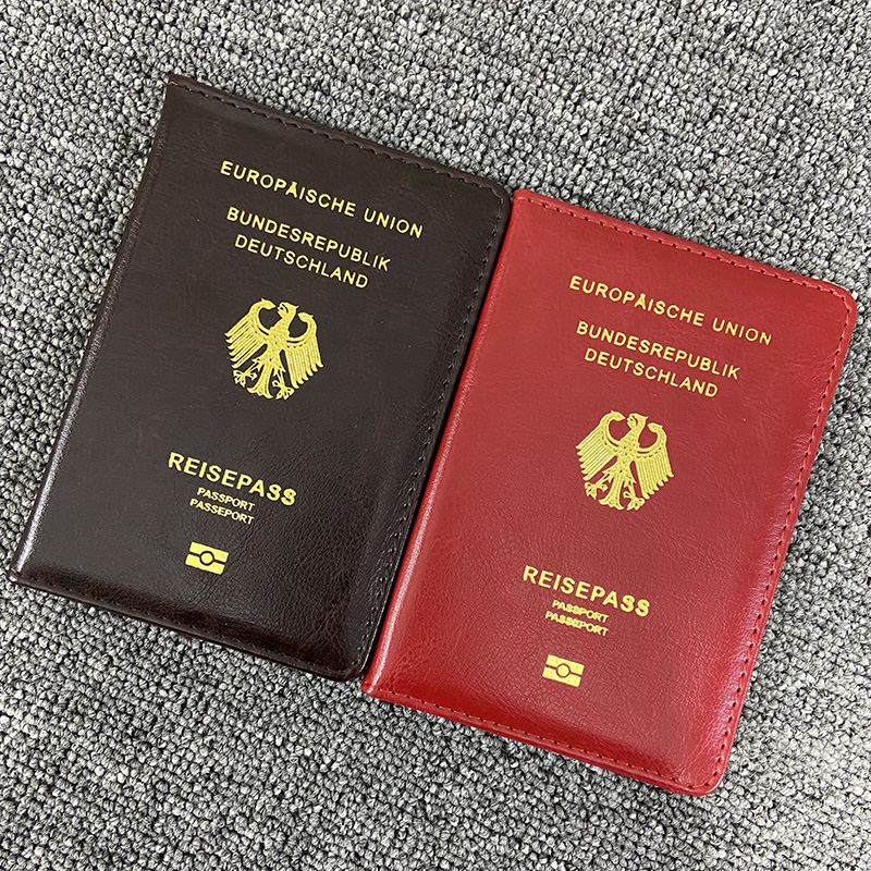 Deutschland Passhülle Damen Rosa Deutscher Reisepasshülle für Pässe Reisebrieftasche Reisepass Deutschland Protector