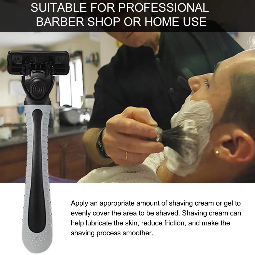 6-Layer Razor Head Manual Shaver Stainless Steel Classic Double Edge Blade Razor Shaving Replaceable Razor Head Razor Tools