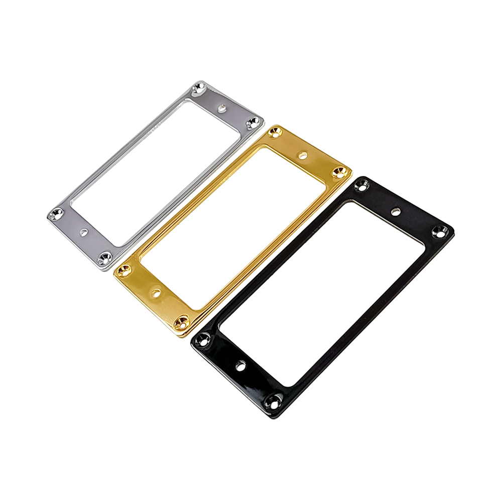 エレクトリックギターハムバッカーピックアップリング、メタルフラットフレーム、取り付け、2個