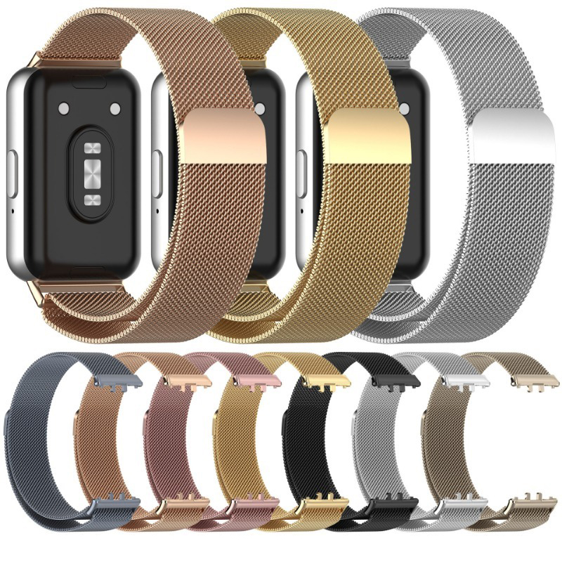 สายรัดโลหะแม่เหล็กสําหรับ Samsung Galaxy Fit3 สมาร์ทสายรัดข้อมือ Milanese Magnetic Loop สําหรับ Fit 3 สายรัดข้อมือ