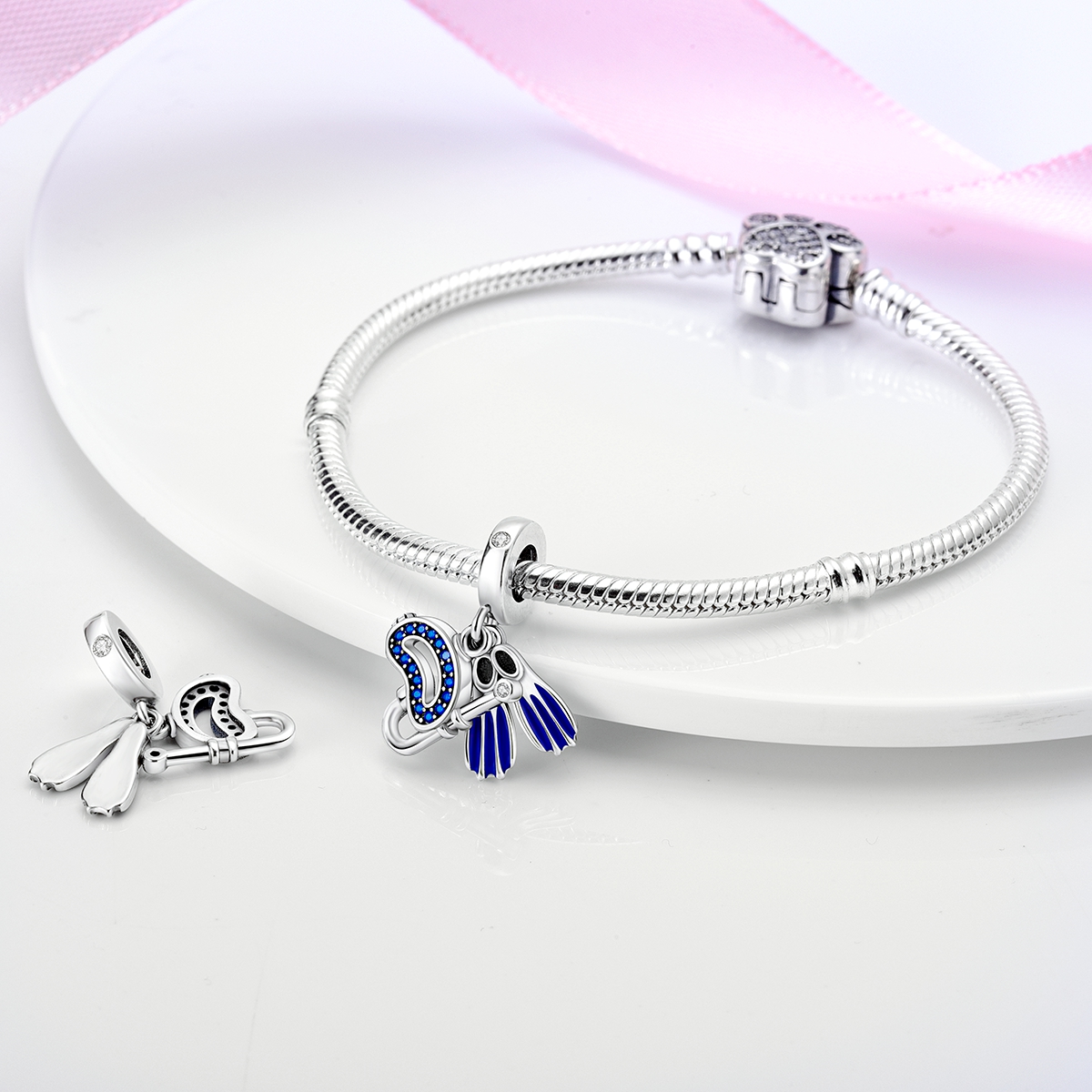 Atrapasueños de plata 925, dijes de mano de Fátima compatibles con pulsera Original, collar, cuentas DIY para mujer, fabricación de joyas, regalo