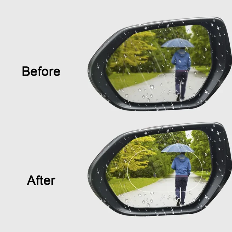 Juego de 2 uds de película protectora para espejo retrovisor, película antiniebla a prueba de lluvia, membrana impermeable para ventanas de coche, accesorios duraderos para automóviles
