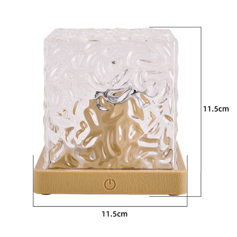 16 Color Ocean Wave Projector Light Remote Control Cube Lamp Aurora Lamp Home Bar Restaurant Projector Bedroom Decor Night Light