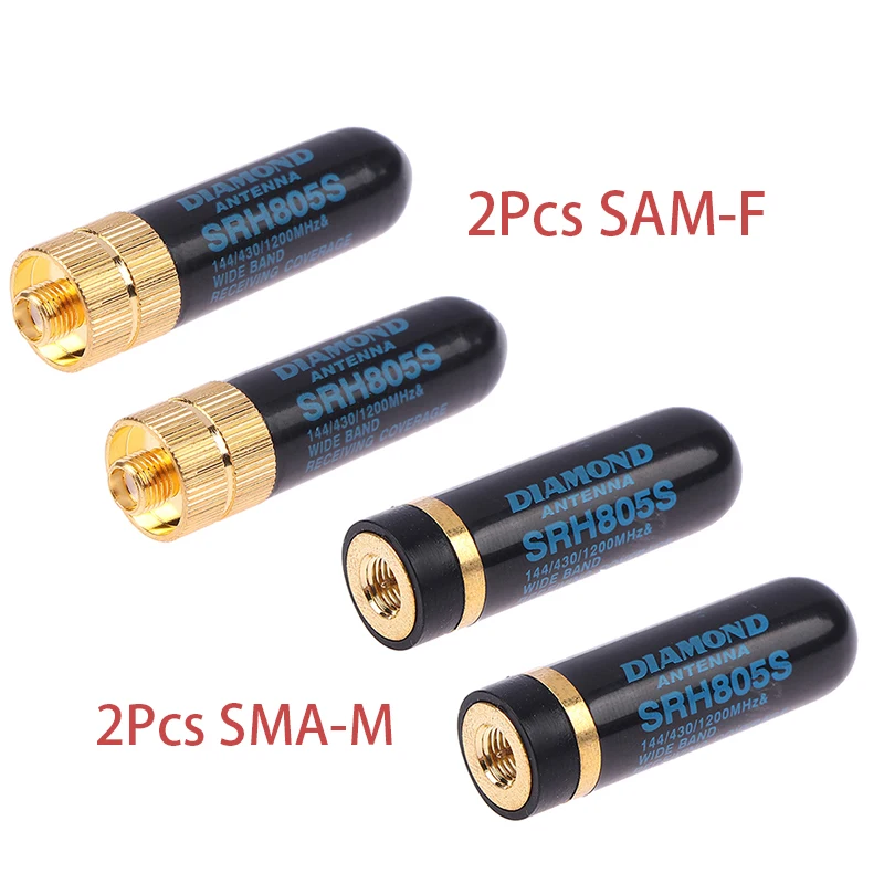 1 sztuk/2 sztuk Mini SMA-M/SMA-F dwuzakresowa antena UHF + VHF SRH805S Walkie Talkie akcesoria radiowe