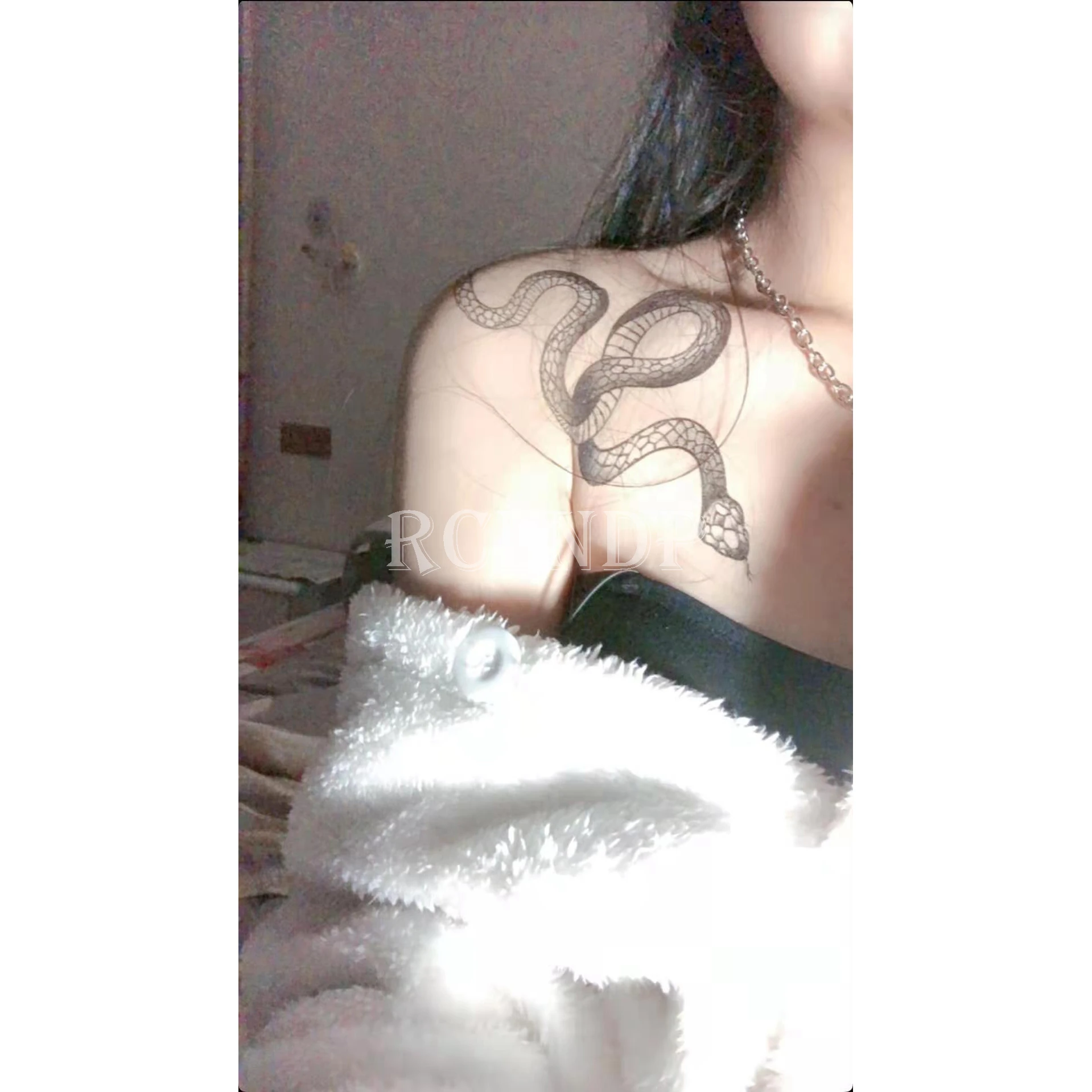 防水一時的なタトゥーステッカーセクシーなヘビ要素フェイクタトゥーフラッシュタトゥーボディアート女性男性 tatuajes temporales