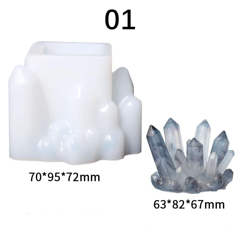 DIY Kristall Epoxidharz Form Kristall Cluster Stein Silikonform