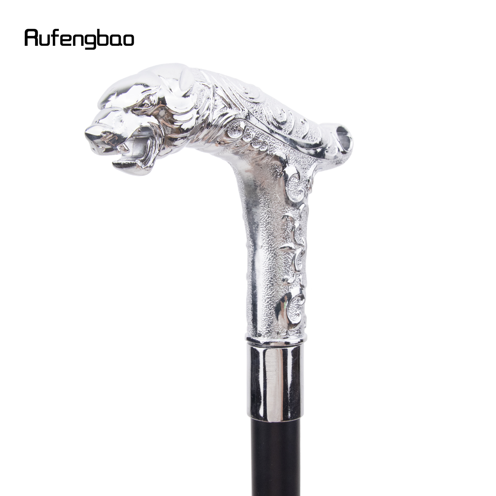 Leopardo branco com cauda moda bengala para festa decorativa bengala elegante botão crosier bengala 93cm