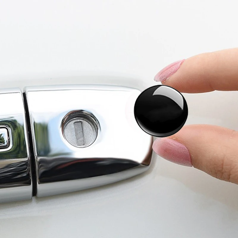 4 ชิ้นรถประตู Keyhole สติกเกอร์ล็อคอัตโนมัติตกแต่งรูปลอกป้องกันสําหรับ BMW E46 E85 E60 F10 E39 F30 E36 F20 E87 E90 E70 X3 X5