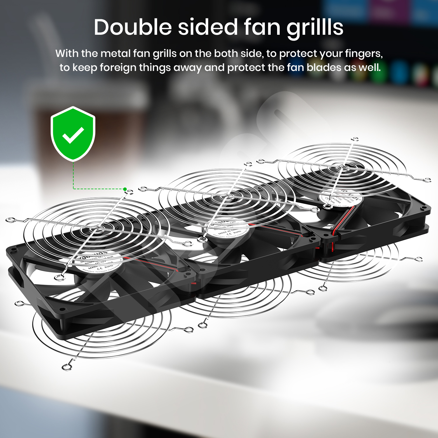 12 cm hohe Geschwindigkeit, großes Luftvolumen, 100 V, 220 V, BTC-Mining-Maschine, Workstation, Schrank, 120 mm heftiges Server-Kühlsystem, Lüfter-Set