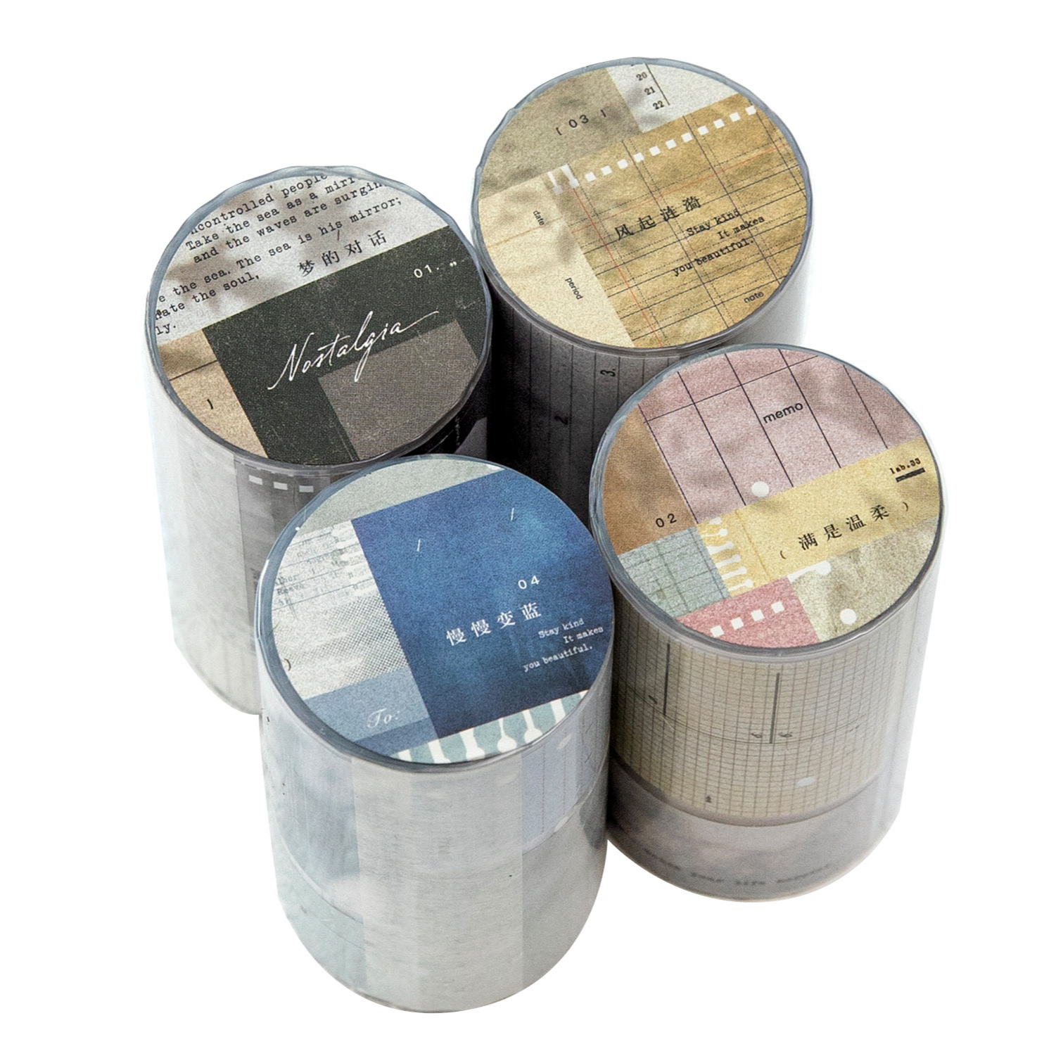 1pcs/1lot Decorative Adhesive Tapes Life flows Junk Journal DIY Paper Japanese Masking Scrapbooking Stickers