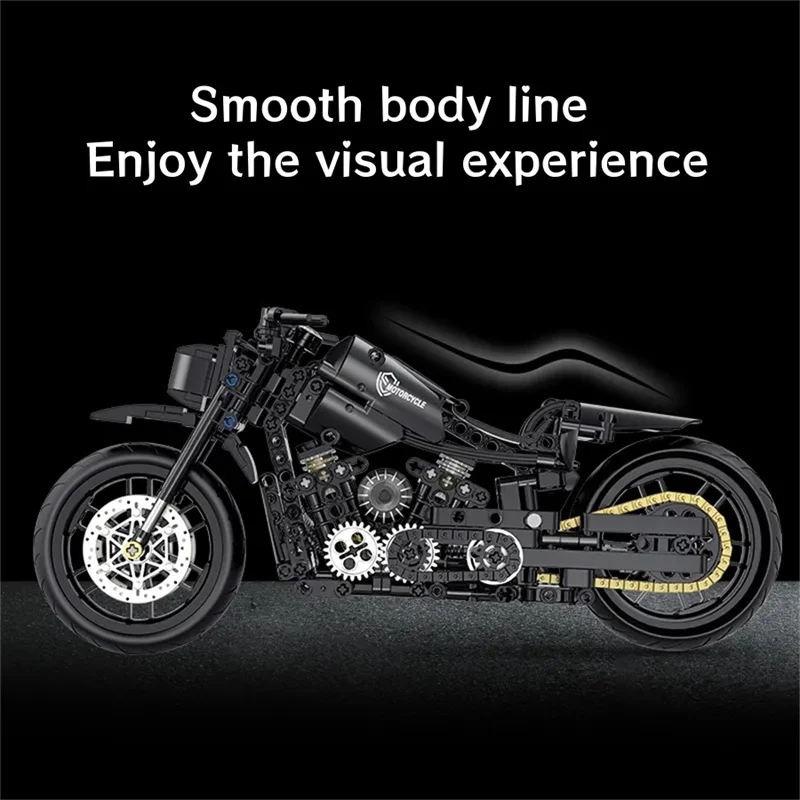 Techniczne MOC cegły budowlane Model motocykla kreatywny zestaw do budowania zabawki montażowe prezent edukacyjny dla dzieci chłopcy dziewczęta