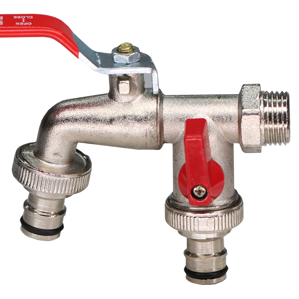 Attrezzi da giardino Rubinetto dell'acqua in ottone 1/2 "Esterno e interno Utilizzato Maniglia a leva di accensione/spegnimento facile Rubinetti di alimentazione per irrigazione Valvola a sfera