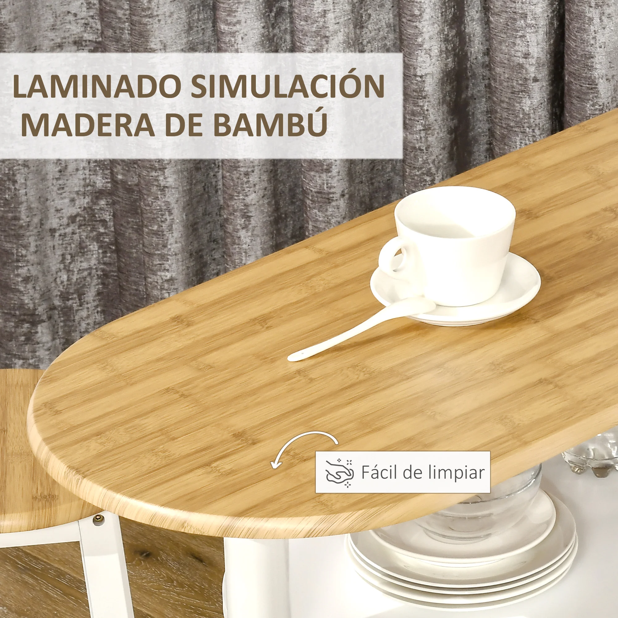 HOMCOM Set de Mesa de Bar de 119x38,5x88,5 cm con Cesta Extraíble y Botellero y 2 Taburetes de 29x29x55 cm Blanco