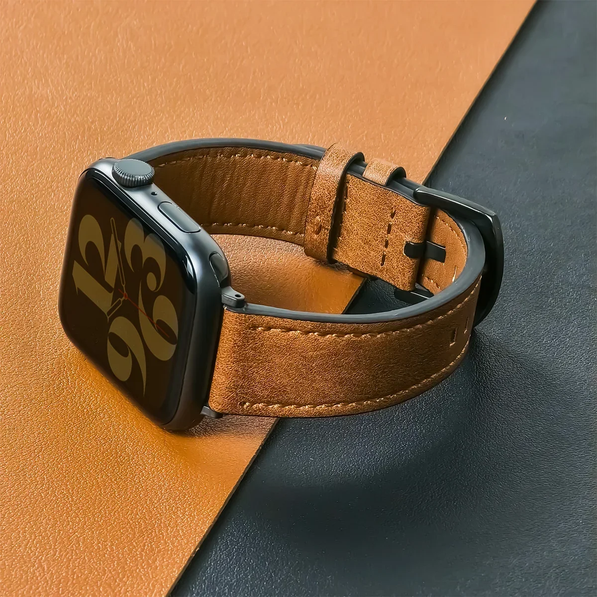 Correa de cuero para Apple strap Ultra 2, banda de 45mm y 41mm de alta calidad para hombre, 49mm, 9, 7, 8, 3, 4, 5, 6, SE, 44mm, 40mm, 38mm, 42mm