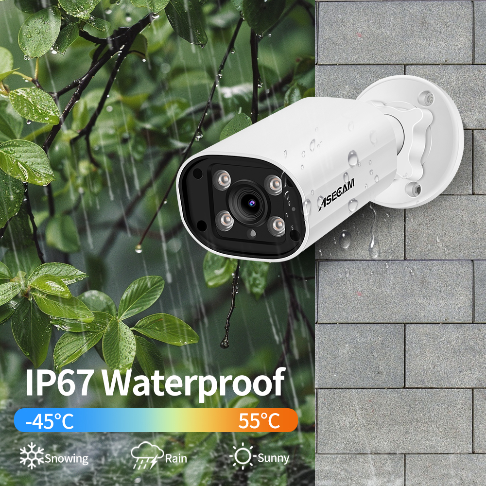 IP камера видеонаблюдения ASECAM 8 Мп 4K POE видеонаблюдение уличное