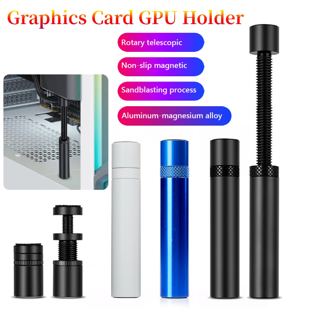 Graphics Card GPU Brace Support Aluminum Alloy Video Card Sag Holder Bracket GPU Sag Bracket Computer PC Case Mount Bracket